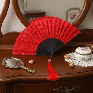 Abanicos de Mano Plegables de Tela, Diseño Único y Personalizable, Mini Abanicos de Bambú Sencillos y Elegantes para Fiestas, Venta al Por Mayor - Product Image 3