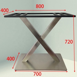Heavy duty thép đồ nội thất chân nhà hàng văn phòng Bàn Kim Loại cà phê hiện đại ăn uống thép không gỉ <span class=keywords><strong>Chrome</strong></span> vàng sang trọng bảng cơ sở - Product Image 2
