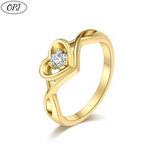 Nouveau Ins Style femmes en forme de coeur Clip-incrusté bague de coulée personnalité simulée bague en diamant frais Niche Design Couple anneaux - Product Image 1