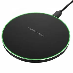 2020 Wireless Charger Top-Ranking-Produkte 10W mit LED-Licht Universal Portable Fast Qi Wireless Phone Charger Drops hipping