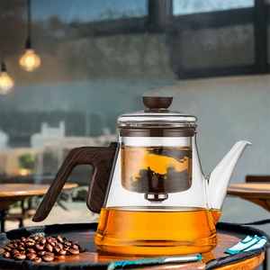 Tetera Inteligente Magnética <span class=keywords><strong>CHAPLIN</strong></span> con Temporizador, Asa Clásica de Nogal, Tanque Interior de Cristal, 800 ml, Ecológica, Automática para Té y Café - Product Image 4