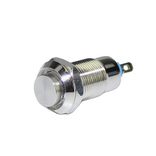 8MM Metal High Button Latching Push Switch Waterproof ON-OFF 2 Pin Small Mini Push Button Switch With Solder Terminals