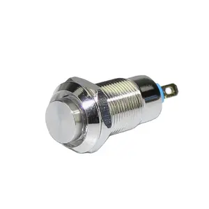 8 MM Mini Micro Led Latching Push Button Switch Onpow Push Button 8MM Switch with Ring Illuminated High Button