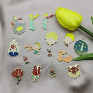 Kawaii Cartoon Little Prince Fox gioielli di moda orecchini fatti a mano fai-da-te in gioielli in lega di zinco - Product Image 3