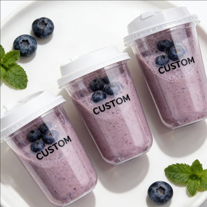 Vasos de Plástico Personalizados para Jugo de 12oz, Vasos Desechables de Plástico para Cafetería y Restaurante con Logotipo Personalizado - Product Image 3