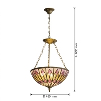 Lustre LED en fer forgé fait main de style marocain rétro, taille moyenne, pour salle à manger