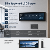 Pantalla LCD de 12.3 Pulgadas, 600cd/m2, WiFi, USB, para Publicidad Multimedia en Ascensores, Ultra Ancha y Estirada