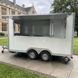 Carrito de Helados Móvil, Remolque de Comida con Barra de Remolque, Carrito Multifuncional para Dulces y Chips, Camión de Comida para Exteriores - Product Image 6