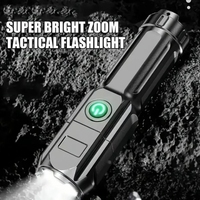 Lampe de poche LED puissante 1000 lumens lampes de poche Zoom tactique USB Rechargeable étanche pêche en plein air chasse torche LED