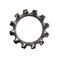 Rondelle de blocage à dents externes en acier au carbone, oxyde noir, 4 mm, type dôme, étoile, cale, axe