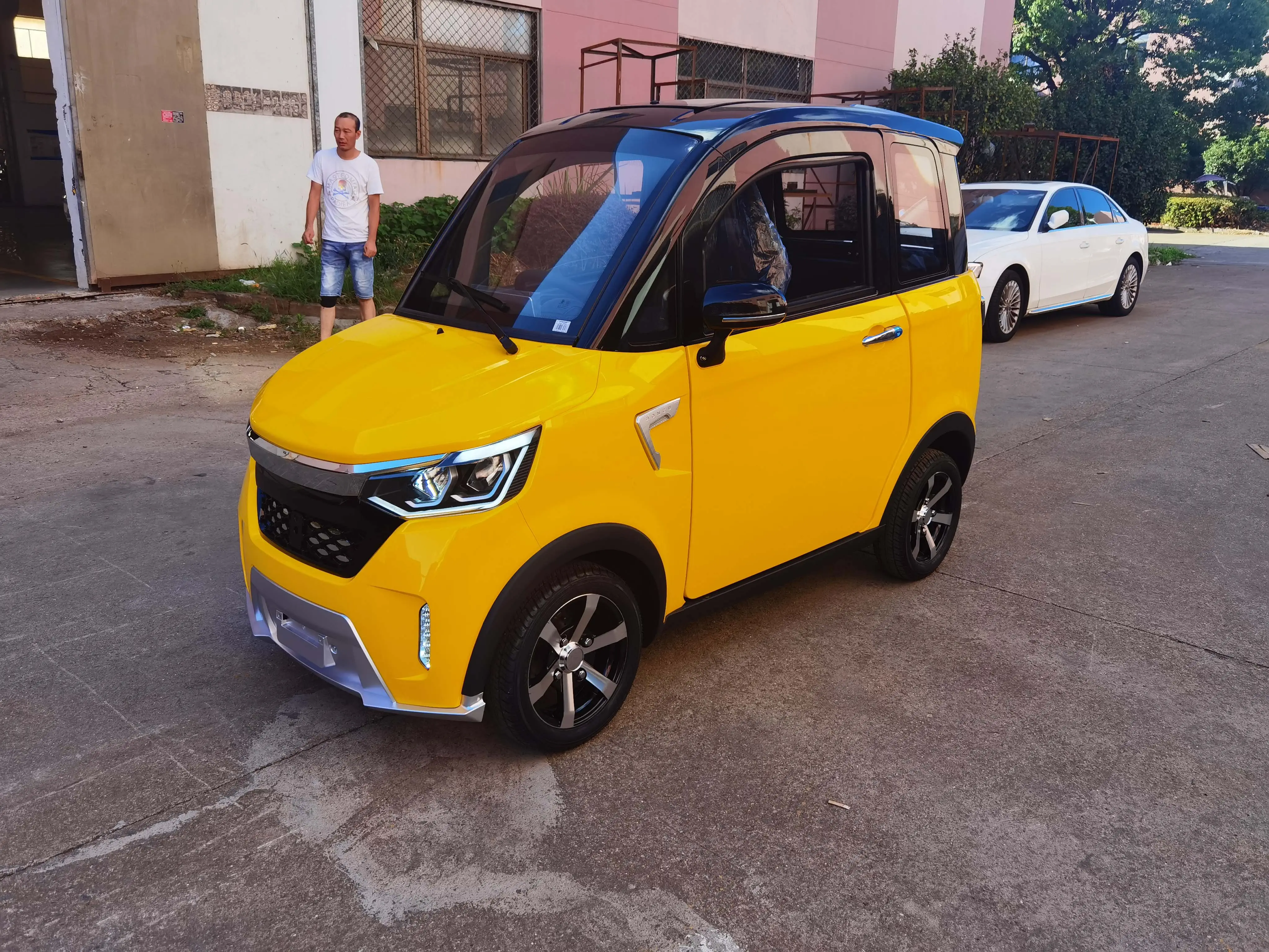 China 3 Wielen Volledig Gesloten Elektrische Scooter High Speed Smart Elektrische Driewieler Met Eeg/Co
