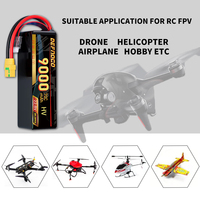 Batería Lipo DEFNOCO de Alto Voltaje 9000mAh 6S 22.8V 70C, Batería Ligera para Drones FPV RC UAV