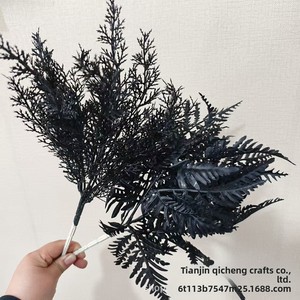 Fleurs artificielles en plastique pour la Toussaint, série noire, matériaux floraux pour Halloween, fleurs préservées, décorations pour la Fête des Fantômes - Product Image 3