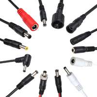 Câble d'alimentation 18AWG DC 5.5*2.1mm 2 conducteurs en cuivre PVC mâle vers femelle, rallonge pour lampe LED, moniteur, 1m/2m/3m