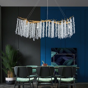 Lampadario a Sospensione Bionico Post-Moderno di Lusso Francese-Italiano, Lampadario in Alluminio e Cristallo di Alta Gamma per Ristoranti e Camere d'Albergo - Product Image 4