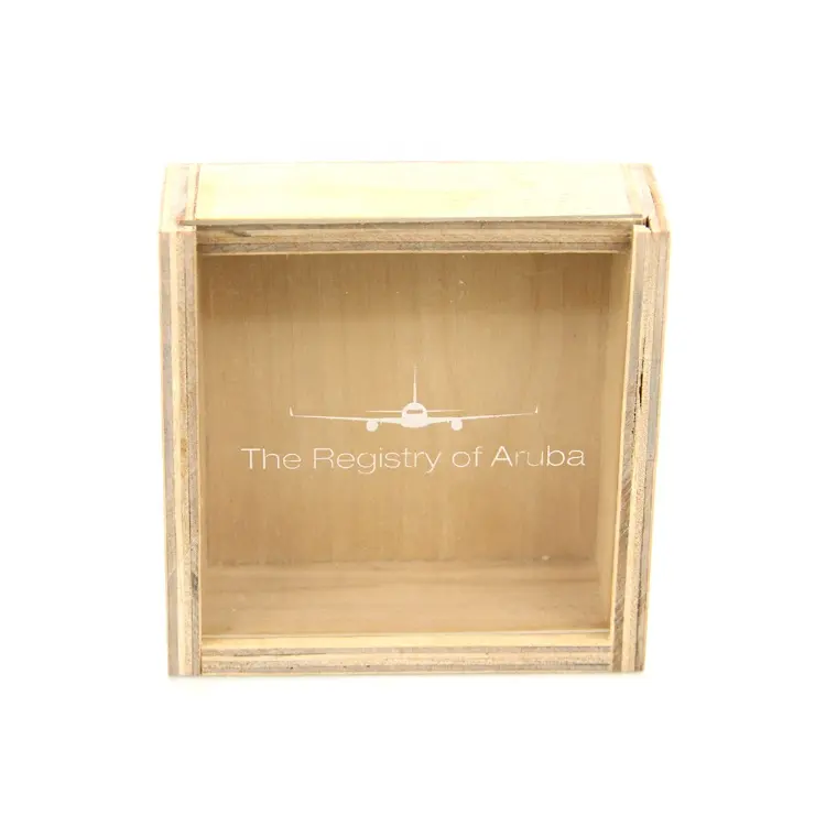 로고 수제 보관 나무 상자 슬라이딩 나무 상자 팩