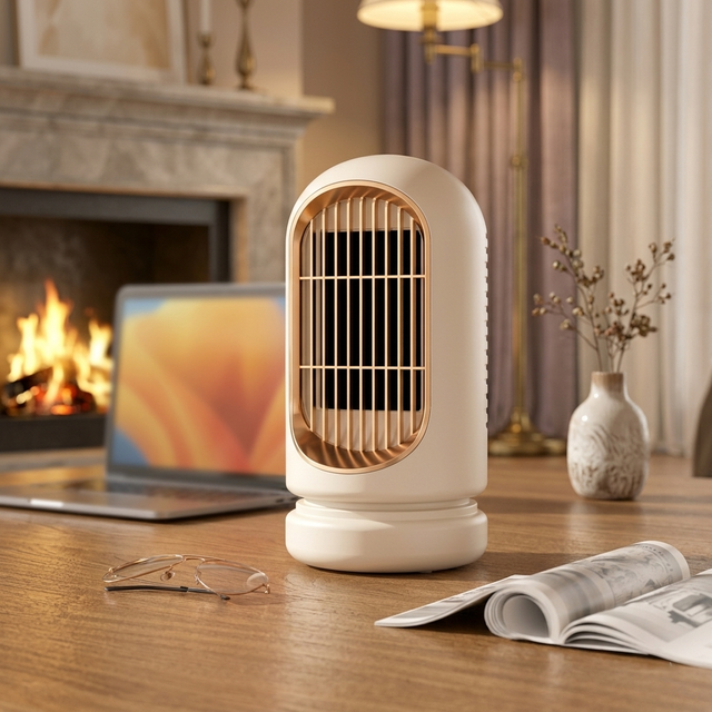 1200W PTC Ceramic Space Heater Portable Electric Desk Fan Heater Tip-Over Overheat Protection CE RoHS B2B OEM