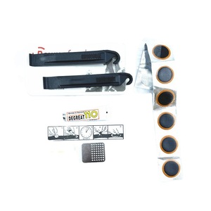 Kit de réparation de pneus de vélo Degreat avec patchs et colle pour VTT, ensemble d'outils de cyclisme - Product Image 1
