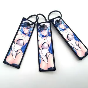 Hot Sell Anime Keychain Provide Blank Sublimation Jet Tags Custom Anime Keychain