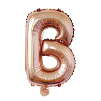 16 ''Alphabet Ballon Lettres 16 pouces Personnalisé Rose Or Hélium Gaz Rempli Lettre Gonflable Feuille Ballon En Gros