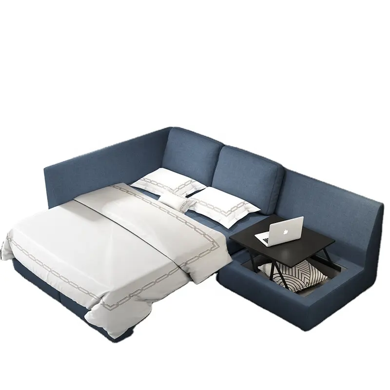 Новый дизайн в скандинавском стиле современный размер Queen Складная Ткань Гостиная диван кровать мебель с хранилищем