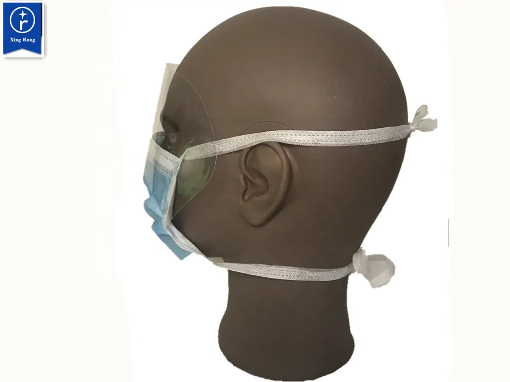 Consumíveis médicos máscara facial médica com laços 3ply descartável máscara médica máscaras rosto