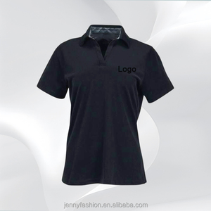 Polos de manga larga personalizados para mujer con impresión digital de 60 algodón y 40 poliéster y talla grande, camisetas de polo para mujer - Product Image 2