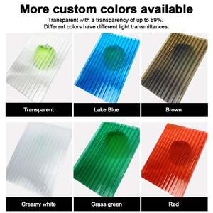 Thiết kế hiện đại bốn mặt Polycarbonate tấm mái trong suốt PC nắng ban với chống cháy chức năng - Product Image 5