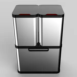 Risparmio automatico di energia touchable cestino per rifiuti da cucina quadrato all'ingrosso bidoni della spazzatura sfusi sensore bidone della spazzatura