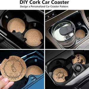<b>Car</b> Cork <b>Coasters</b> with Custom Logo <b>Car</b> Cup Holder <b>Coasters</b> Eco-Friendly Absorbent Cup Holder Inserts for Vehicles & Promotions - Product Image 4