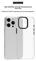 Support magnétique antichoc de luxe pour iPhone 17 en PC, ultra-fin et transparent avec effet miroir