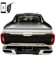 Accessoires pour camions : Couvre-benne de camion en alliage d'aluminium, télescopique, électrique, automatique, rétractable, noir, enroulable, sans perçage