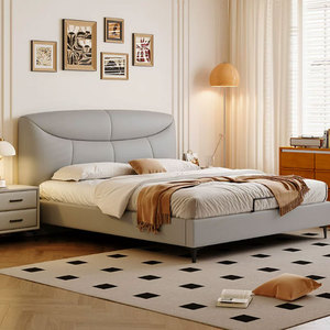 Base de Cama Tapizada Minimalista Italiana con Plataforma, Láminas de Madera de Pino Resistentes, Cama con Almacenamiento y Elevación a Gas S06 - Product Image 3