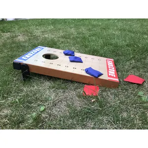 2 in 1 toss oyun ve tic tac toe fasulye torbası açık oyun için cornhole oyuncaklar atmak