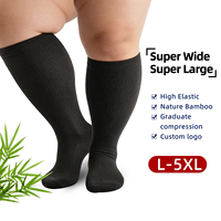 Chaussettes de compression médicale légères et confortables en viscose de bambou, hauteur genou, 15-20 mmHg, soutien doux, pour les voyages en avion et le quotidien