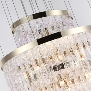 Candelabro Led de diseño moderno dorado, luces de techo colgantes, candelabro de cristal para comedor, sala de estar, Hotel - Product Image 4