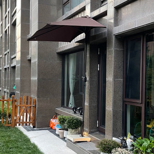 <span class=keywords><strong>Sombrilla</strong></span> de Hierro para Exteriores con Sistema de Apertura de un Toque, <span class=keywords><strong>Sombrilla</strong></span> de Pared para Balcón, Entrada de Tienda, Patio de Primera Planta - Product Image 3