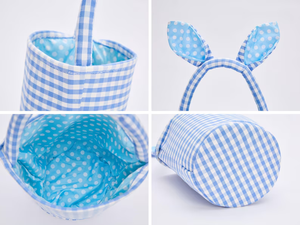 Panier de Pâques brodé personnalisé pour enfants, panier lapin avec nom, panier de chasse aux œufs de Pâques, <span class=keywords><strong>premier</strong></span> cadeau de Pâques pour filles et garçons - Product Image 5