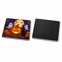 Hadiah Mouse Pad 240X200Mm Tebal 2Mm Halloween Gaming Lucu Labu Hantu Cetak Anime Alas Kain Anti Selip Alas Busa PU Seram