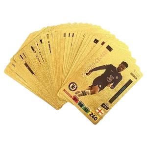 Pani Ni World Football Star Gold Foil Deck Card Stella Calcio Messi Ronaldo Calciatore Limitato pacchetto <span class=keywords><strong>di</strong></span> carte d'oro per il regalo dei Fan - Product Image 4