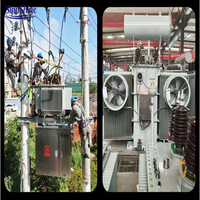 Transformator Daya Celup Minyak SinoShine S22 200kVA 300kVA Peralatan Listrik Transformator Tiang