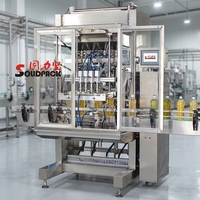 Machine de remplissage d'huile automatique à servo-moteur Solidpack pour l'huile d'arachide et l'huile d'olive - Qualité alimentaire