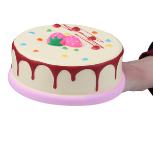 Cartoon <b>Strawberry</b> Round <b>Cake</b> Toy Soft Plastic Cute Promotional Gift <b>Decorative</b> Item - Product Image 4