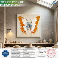 Décoration murale sur toile faite main, paysage abstrait moderne à texture 3D, tableau luxueux arbre de vie à feuille d’or