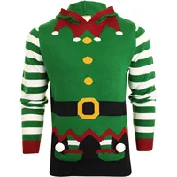 Sweter Natal Kustom untuk Pria, Sweter Rajutan, Hoodie, Pakaian Rajut, Pakaian Orang Tua dan Anak, Sweater Natal untuk Pria