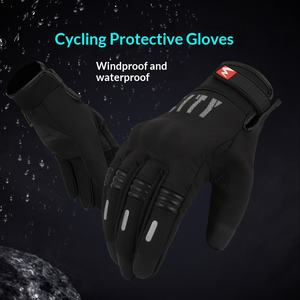 オートバイライディンググローブ秋冬防風防水暖かいレーシングナイトドロップ耐性耐摩耗性タッチスクリーン手袋 - Product Image 2
