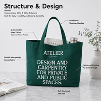 Sac fourre-tout en toile de taille moyenne marron avec logo personnalisé, sangle en sangle tissée, bouton-pression et imprimé floral pour les trajets quotidiens, fabrication OEM