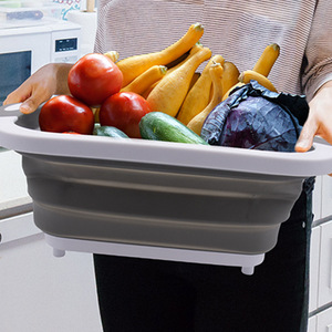 Foldable Kitchen Sink And Cutting Board Rectangle PPTPR Material For Washing Vegetables And Food Prep - Product Image 1