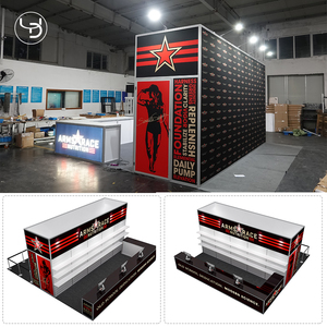 Tùy chỉnh in 20x20 xách tay LED Modular triển lãm hiển thị gian hàng chất lượng cao seg Backlit triển lãm thương mại thiết bị vật liệu nhôm - Product Image 2