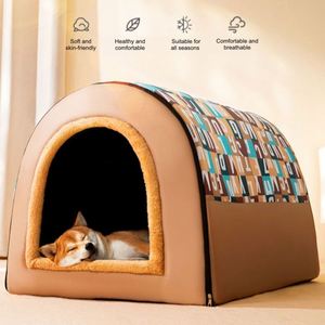 Custom Modern Luxury Pet House with Washable Orthopaedic Bed for Dogs and <b>Cats</b> Letter Pattern - Product Image 3